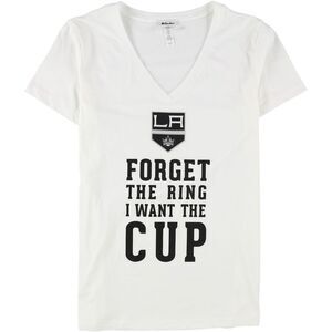 Rinky Womens Forget The Ring Graphic T-Shirt, white, M